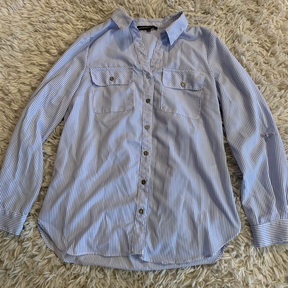 Small Vertical Striped Button Down
